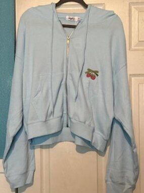 NWT Mayfair Group Life is Sweet Waffle Zip-Up Hoodie - L/XL